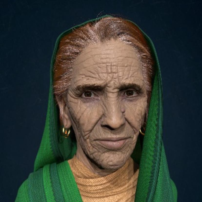 Old woman por...