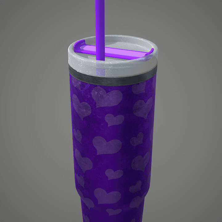 Purple Heart Water Cup